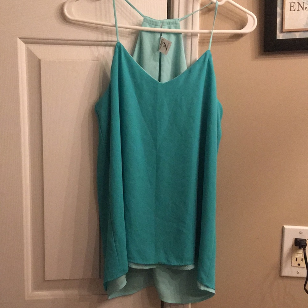 Express teal and mint blouse